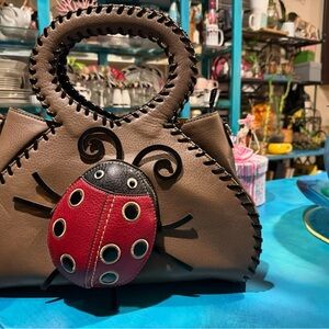 Ladybug Embellished Handbag